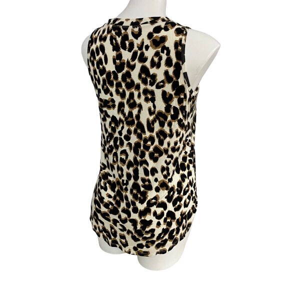 Maurices Top Womens Medium Animal Print Shirt Sleeveless Work Office Casual - Picture 6 of 12